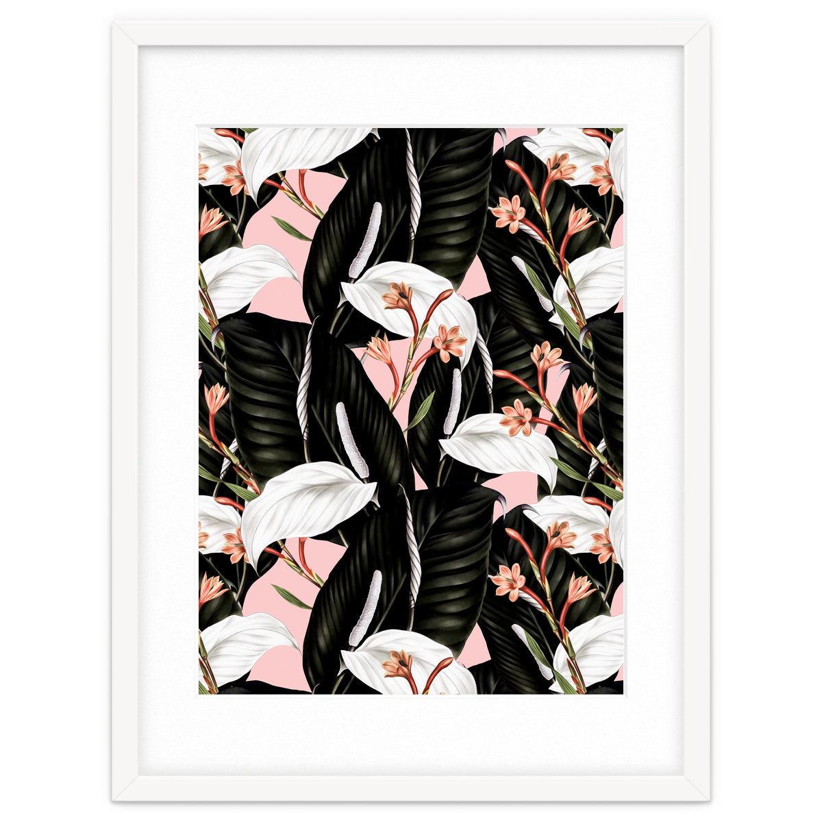 Flowery exotic botanical pink
