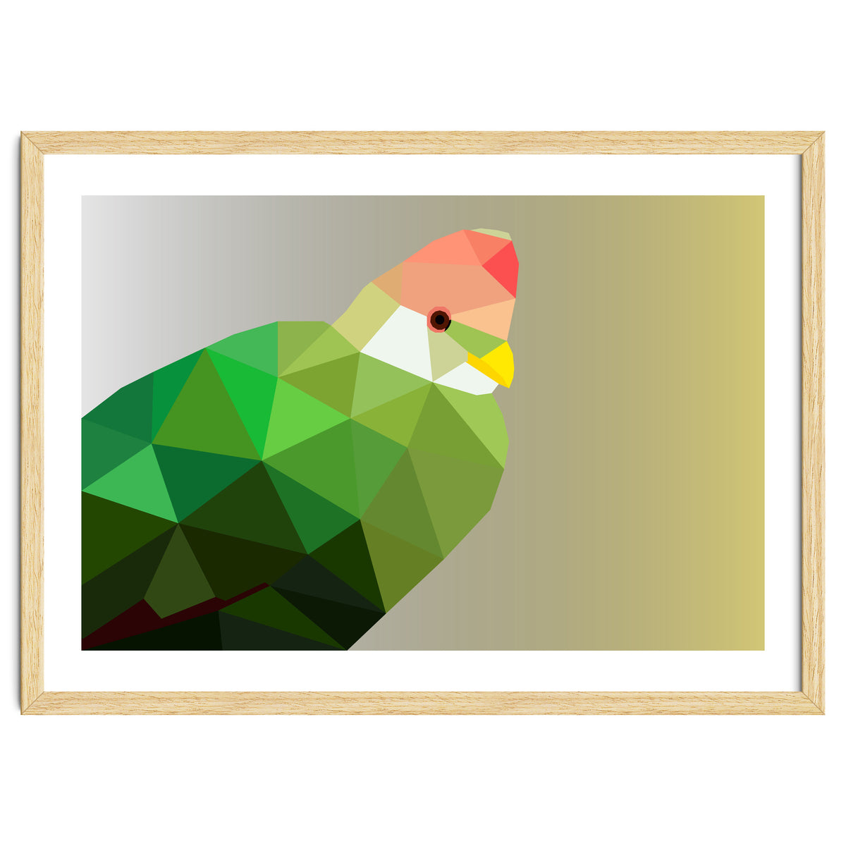 Red Crested Turaco Low Poly Art