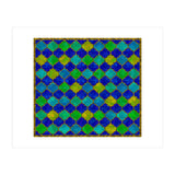 Ocean Breeze - Watercolor Moroccan Lattice (Print Only) thumbnail