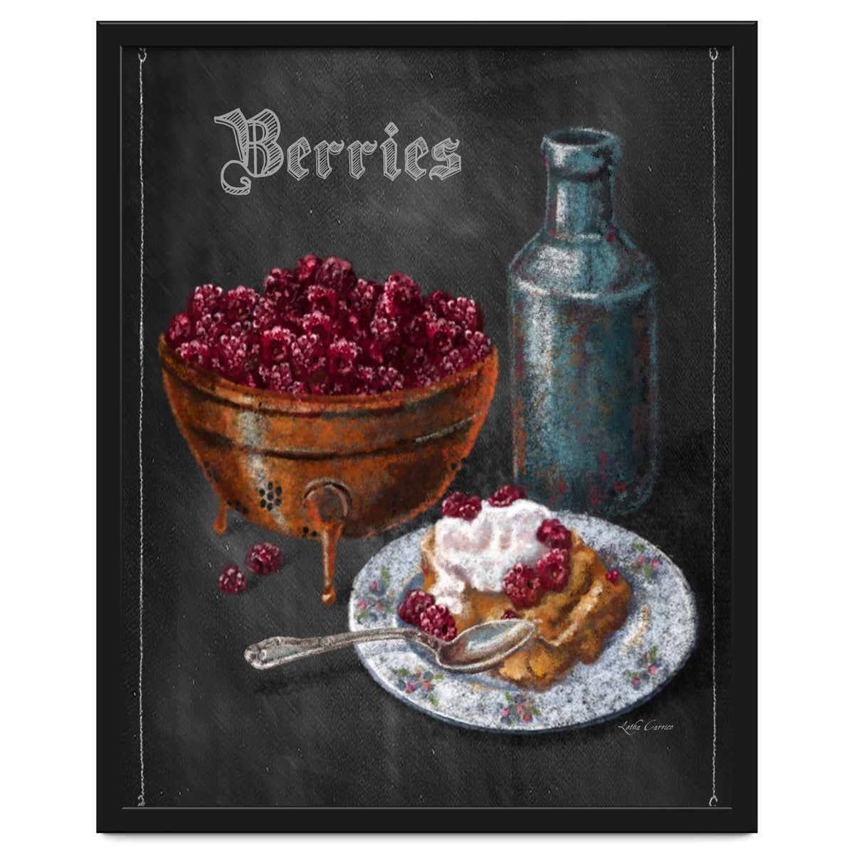 Berries Chalkboard Art
