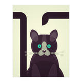 Mid Century Geometric Black Cat (Print Only) thumbnail