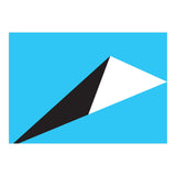 Geometric Shapes No. 70 - sky blue & black (Print Only) thumbnail