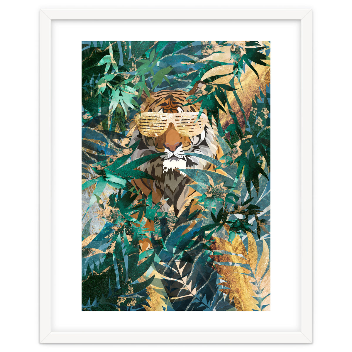 Hip Hop tiger in the tropical jungle