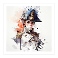 Watercolor Napoleonic Soldier Woman #4 (Print Only)