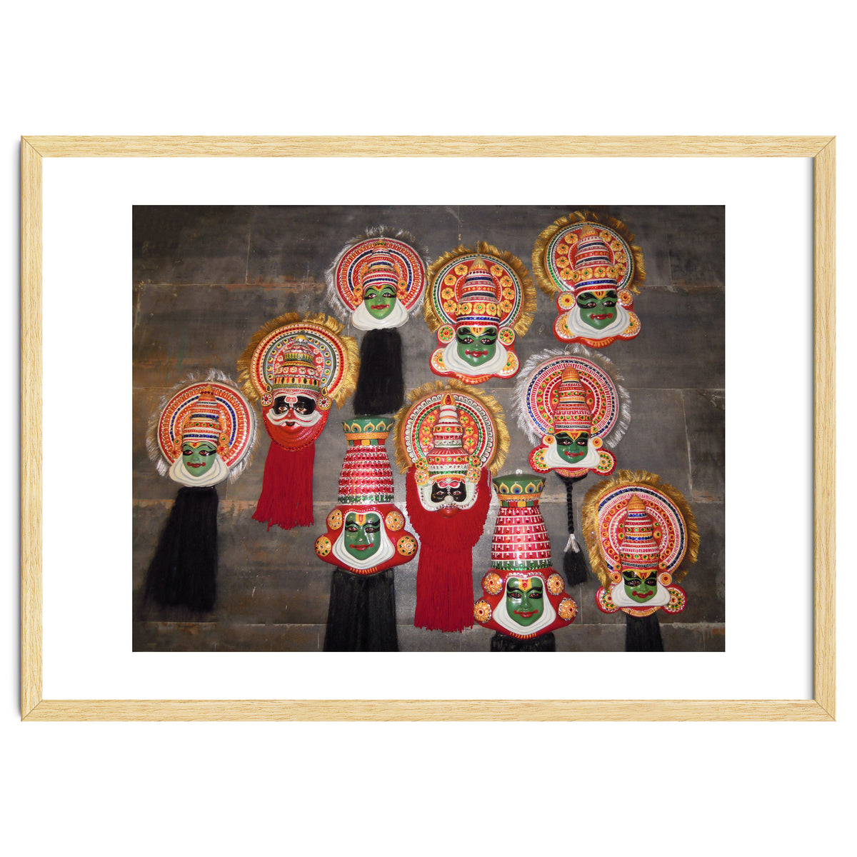 Mask On The Wall - Kathakali Face
