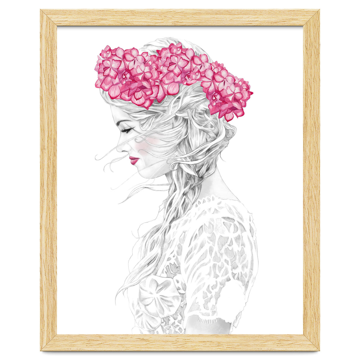 Pink Hydrangea Girl