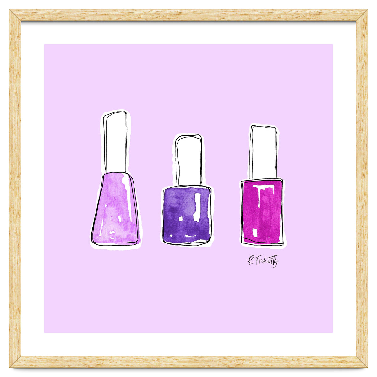 Nail Polish Watercolour | Purple