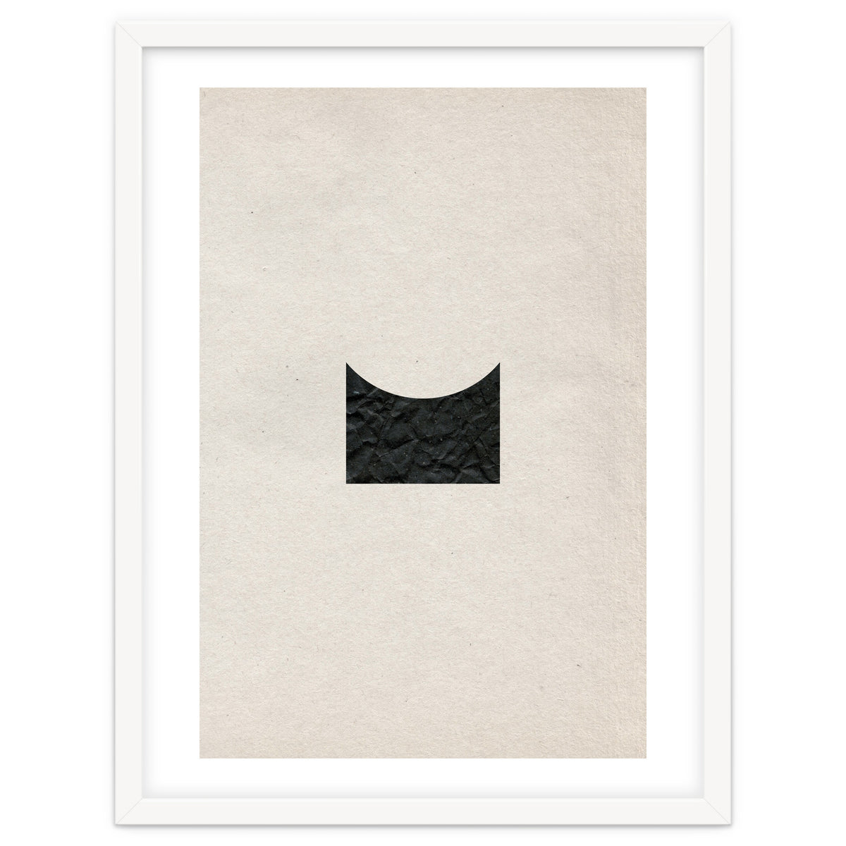 Cut black shape on grey