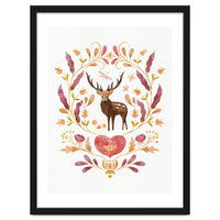 Floral Stag | Earthy Colours