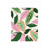 The Inseparable V.01, Nature Botanical Plants, Blush Leaves Modern Boho, Pastel Illustration Garden (Print Only) thumbnail