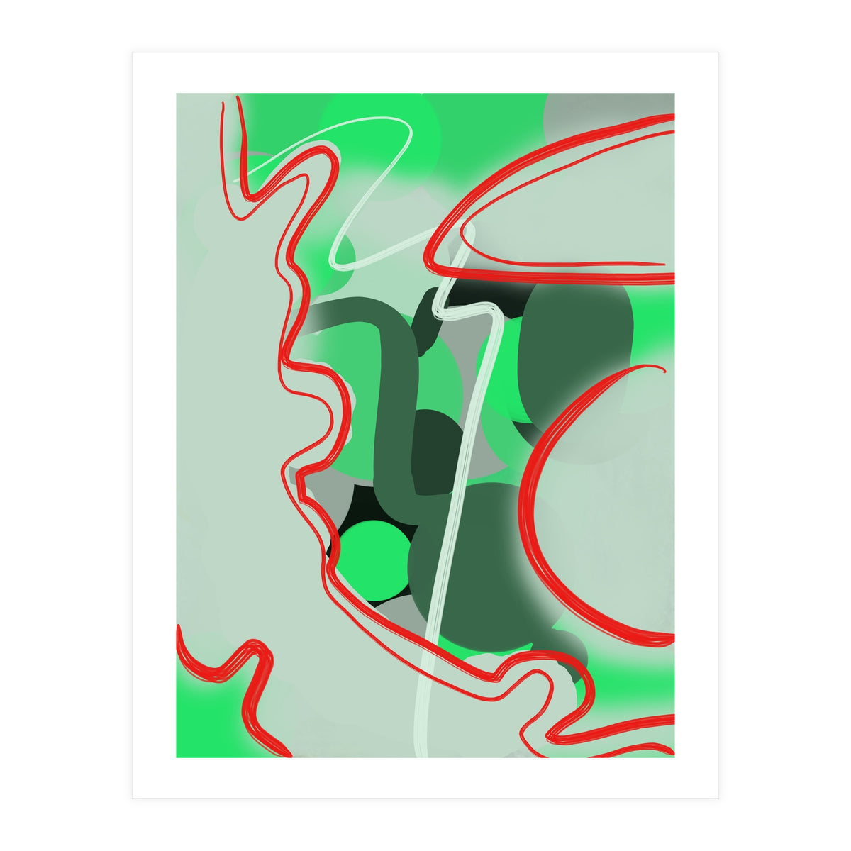 Abstraction In Complementary Colors 1 (Print Only)