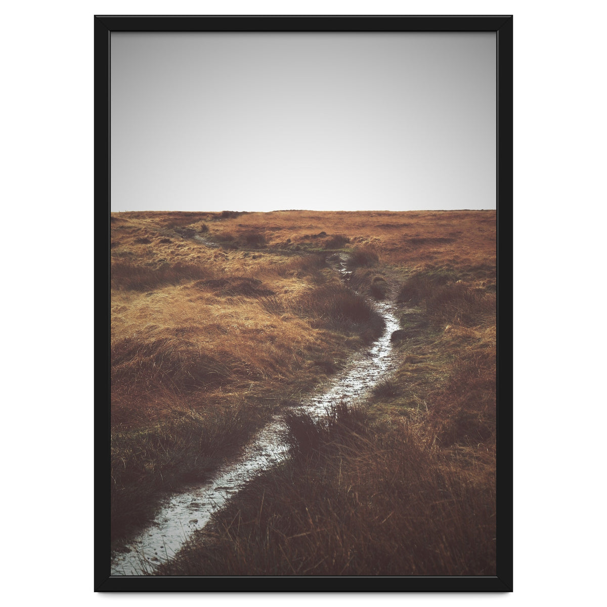 Bleak winter landscape of Saddleworth Moor