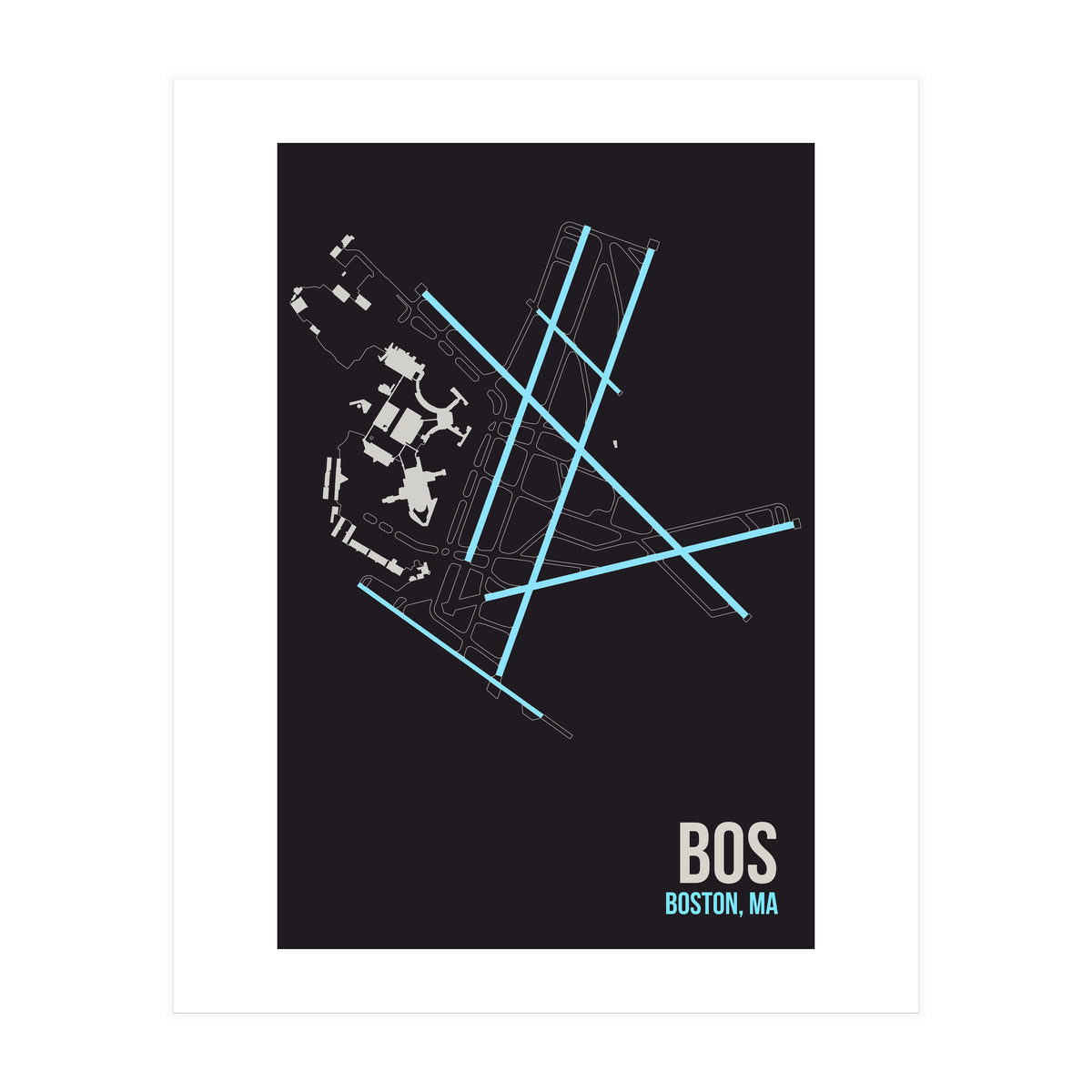 Boston Airport Layout (Print Only)
