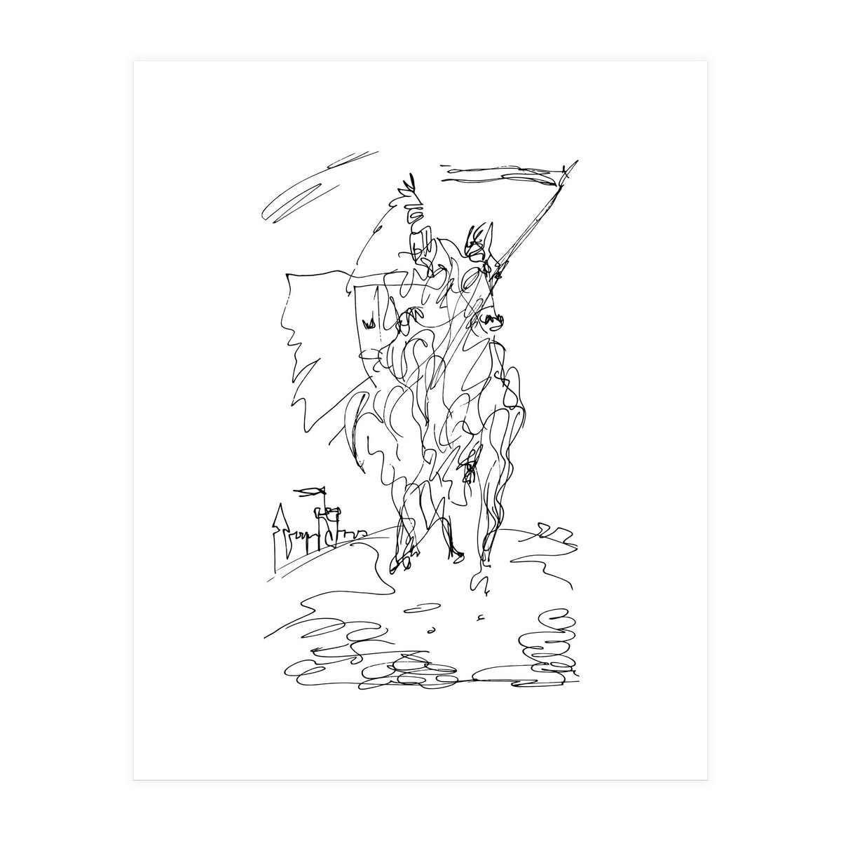 Medieval Rider (Print Only)