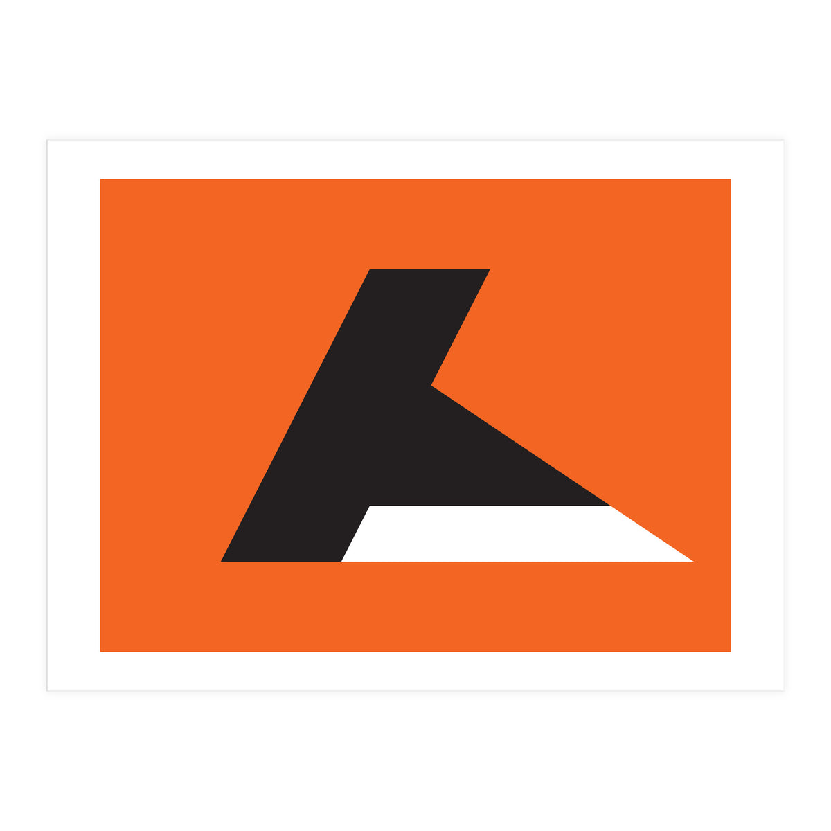 Geometric Shapes No. 79 - orange & black (Print Only)