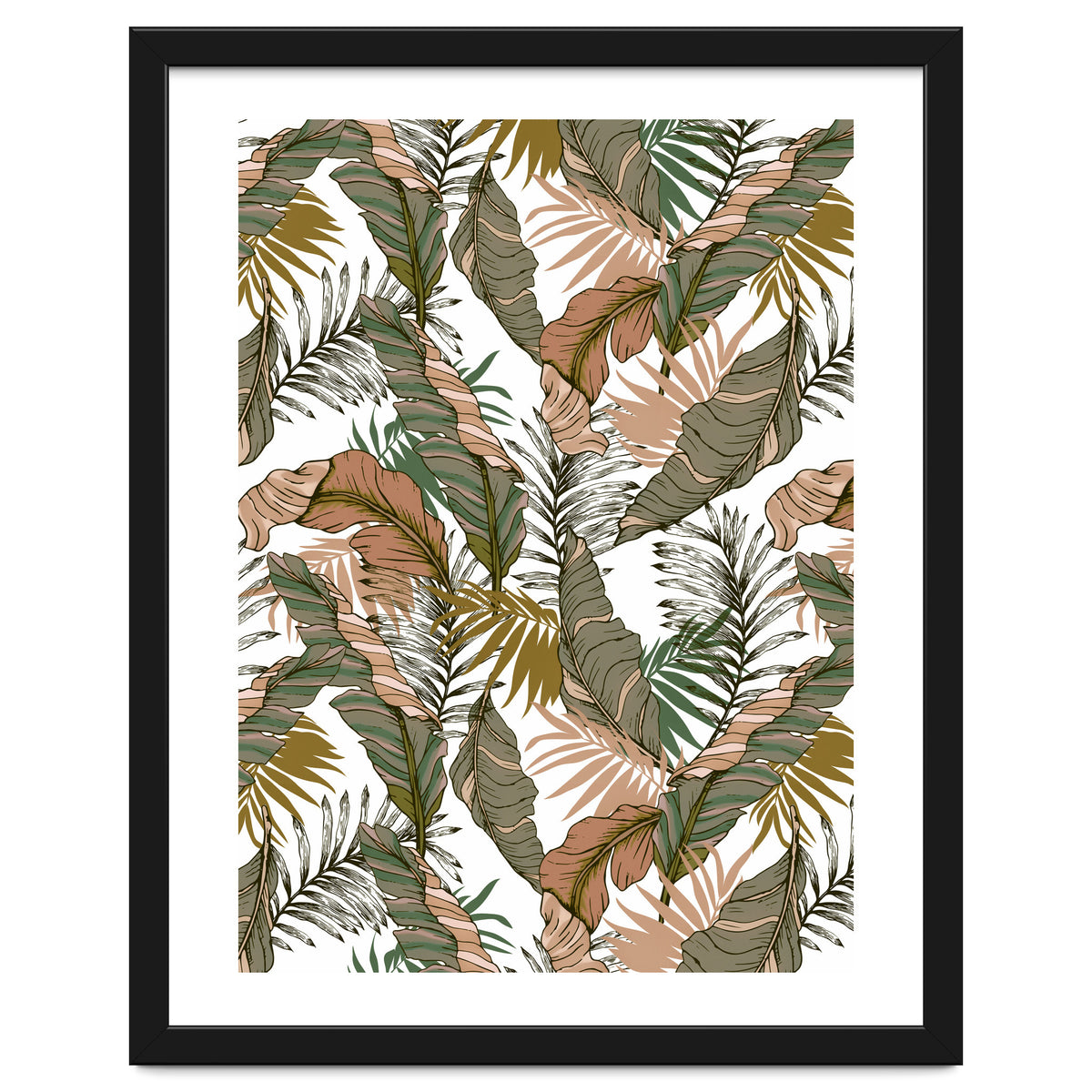 Drawing of wild tropical jungle I