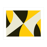 Geometric Shapes No. 4 - yellow, black & white (Print Only) thumbnail