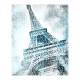 PARIS Watercolor Eiffel Tower | turquoise (Print Only) thumbnail