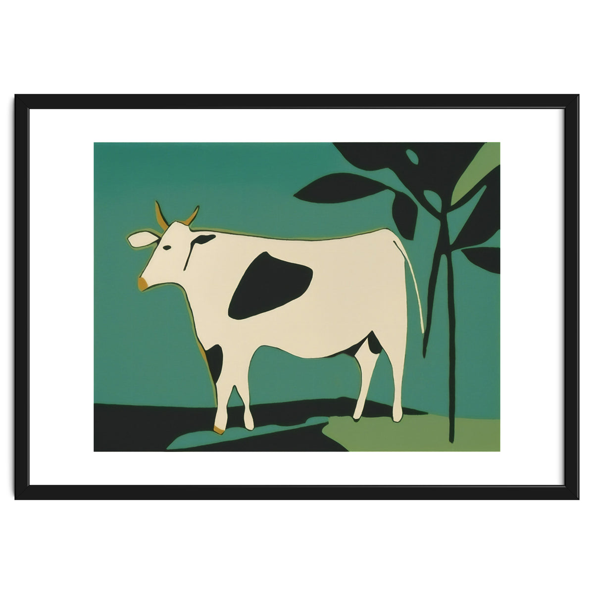 Cow in Green Landscape