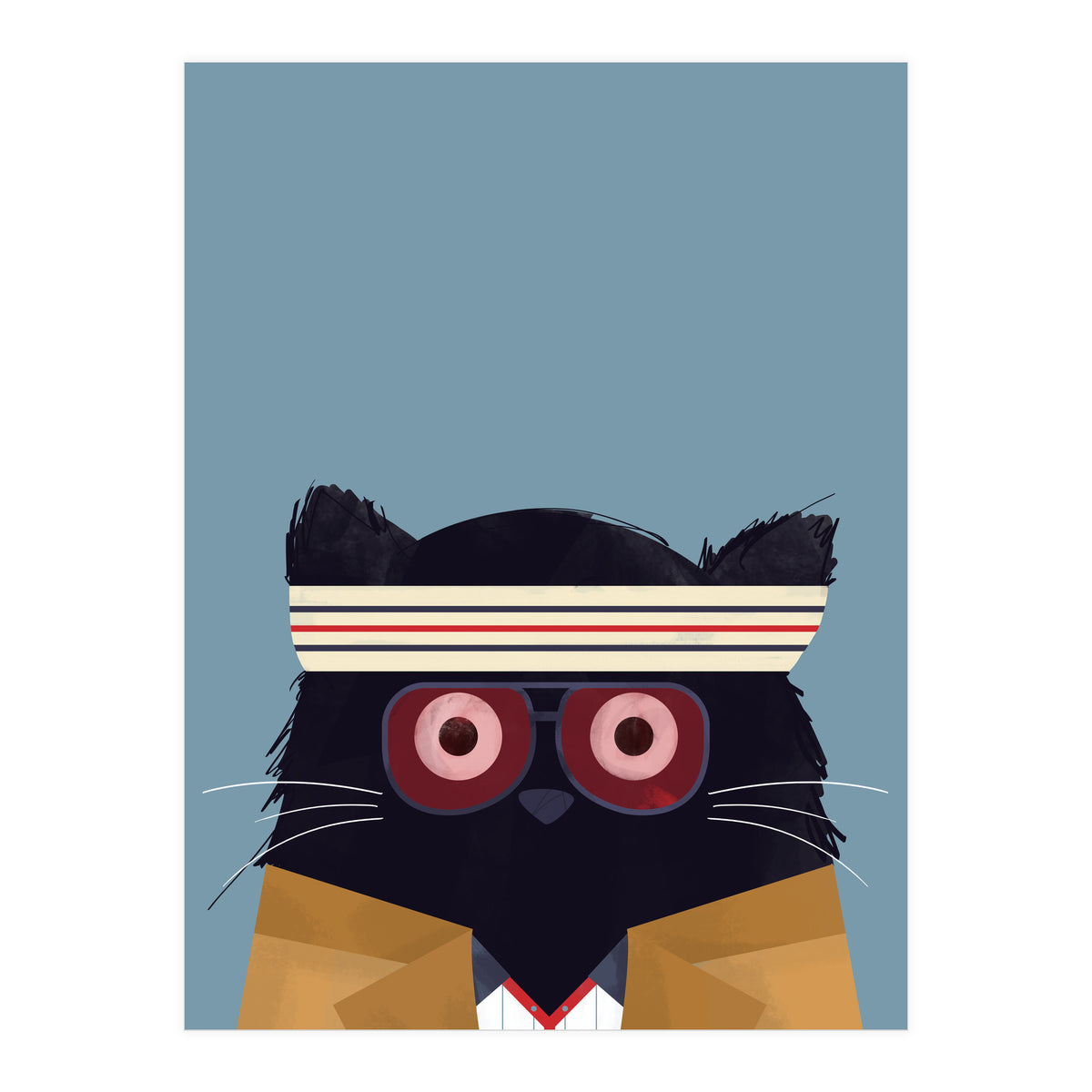 Doozal Cat Tenenbaum (Print Only)