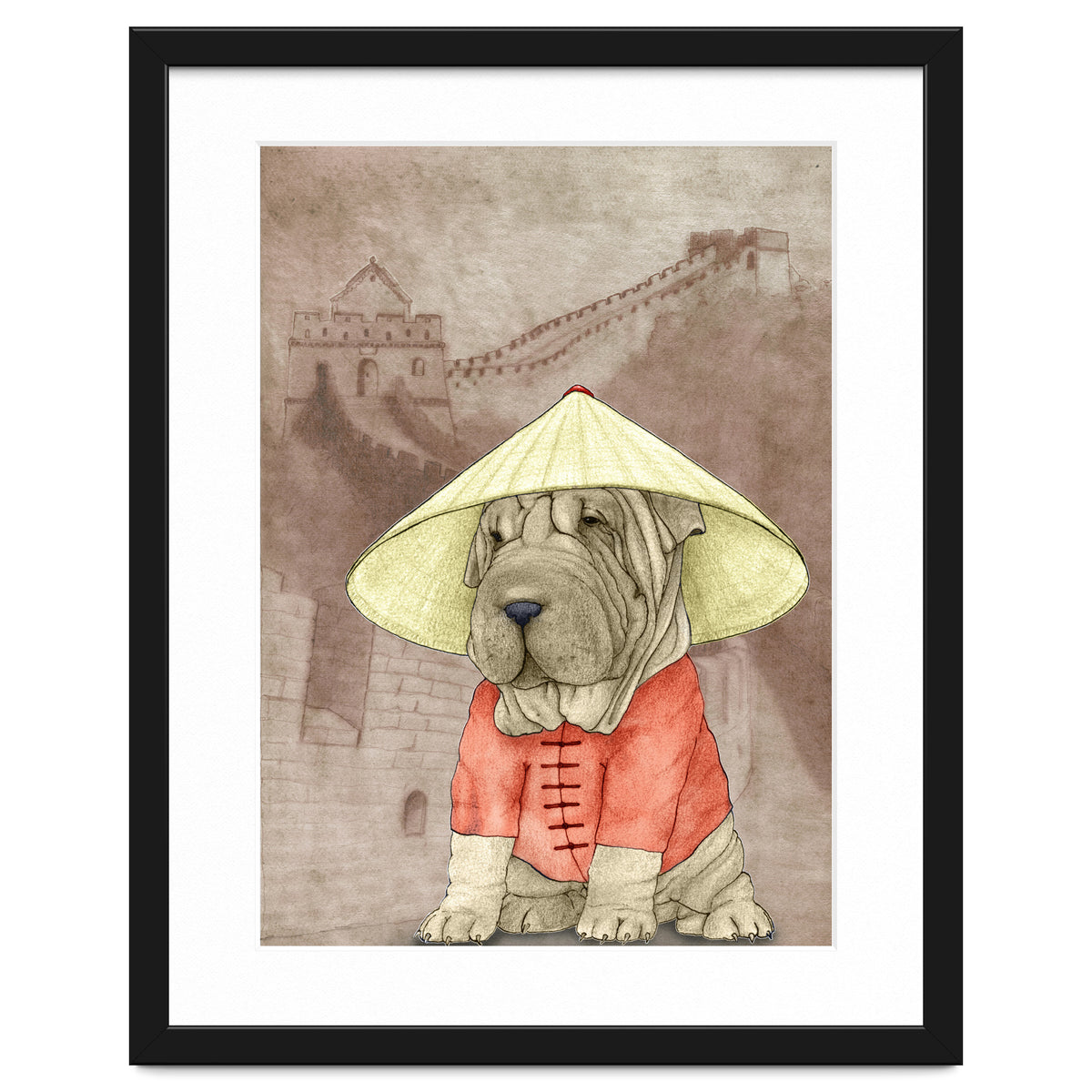 Sharpei With The Great Wall