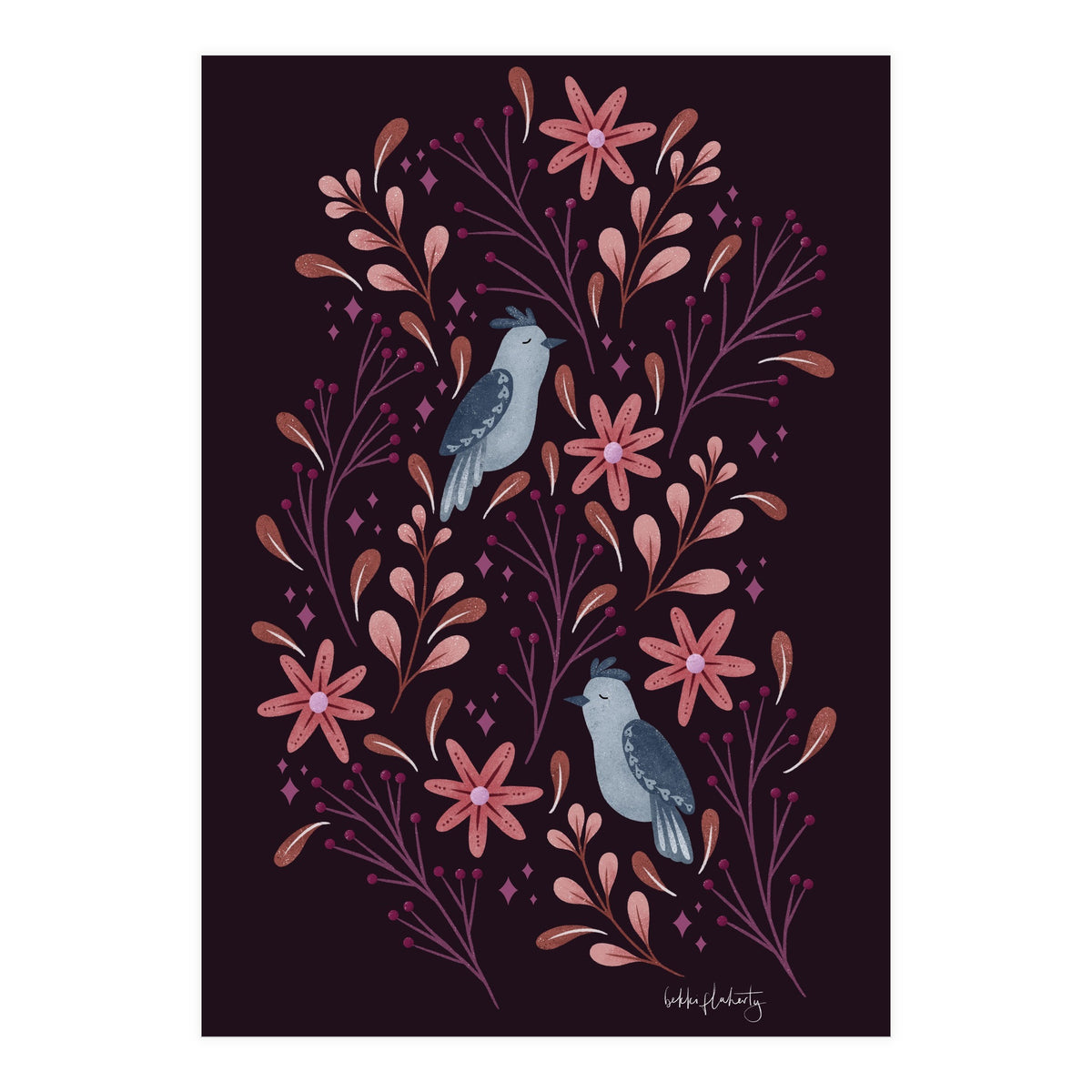 Folk-Art Birds (Print Only)