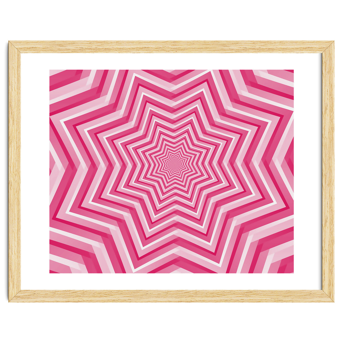 Abstract Pink Geometric Design Art