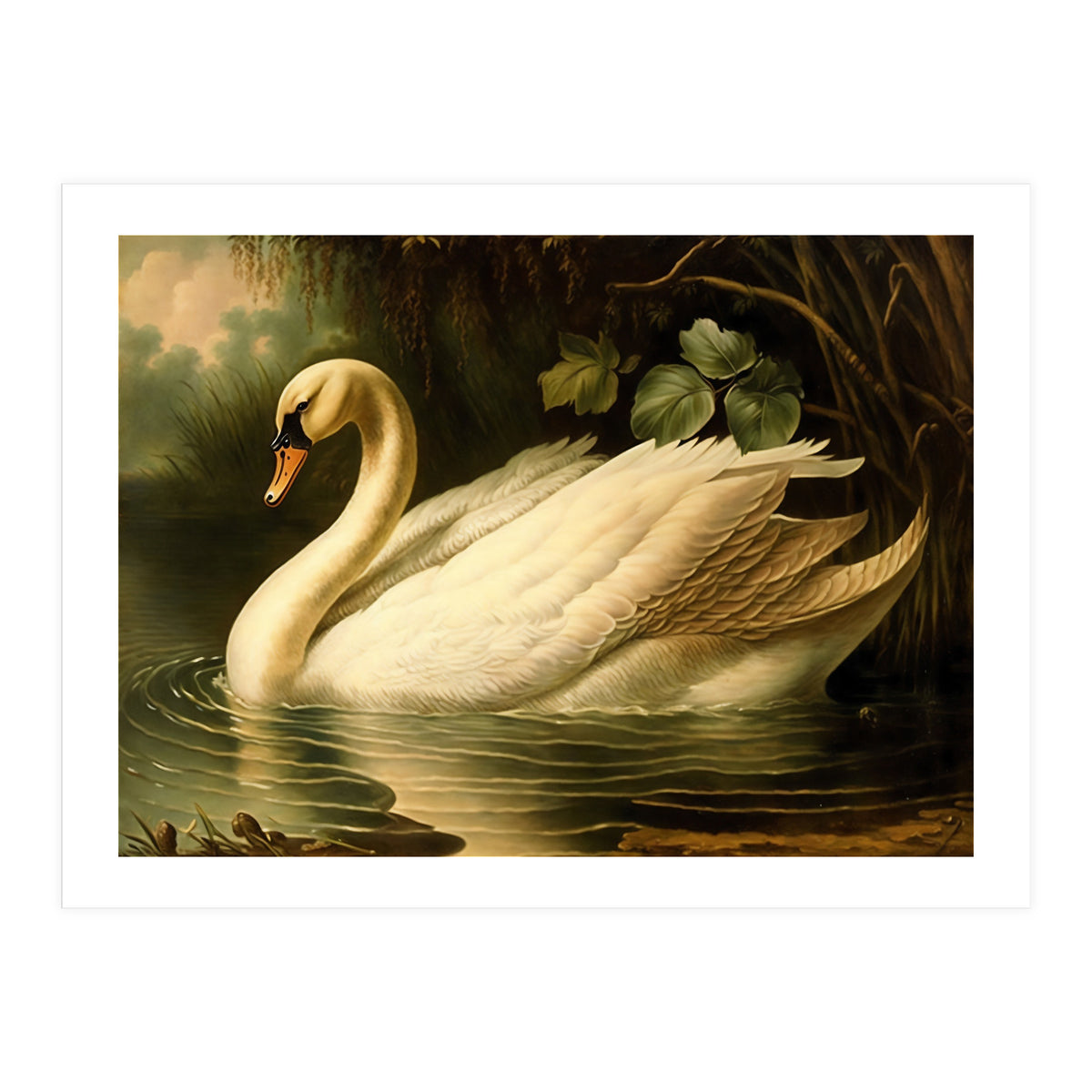 Swan Classic Painting (Print Only)