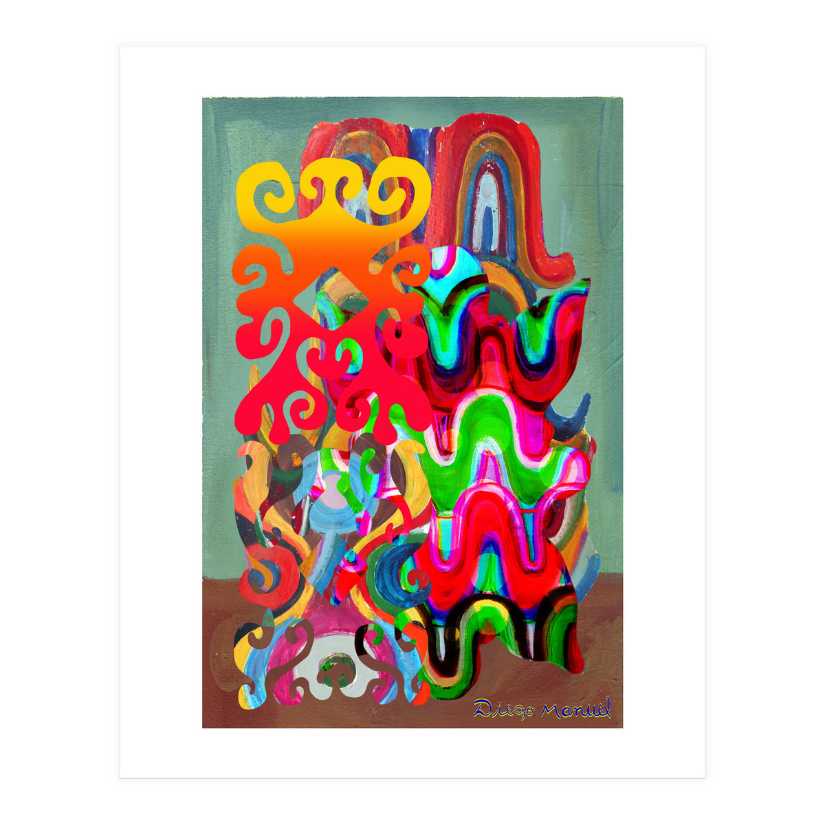 Pop Abstract Asimetrico A4 (Print Only)