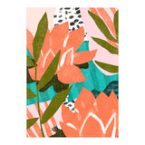 Forever in My Garden | Abstract Botanical Nature Plants Floral Painting | Quirky Modern Contemporary (Print Only) thumbnail