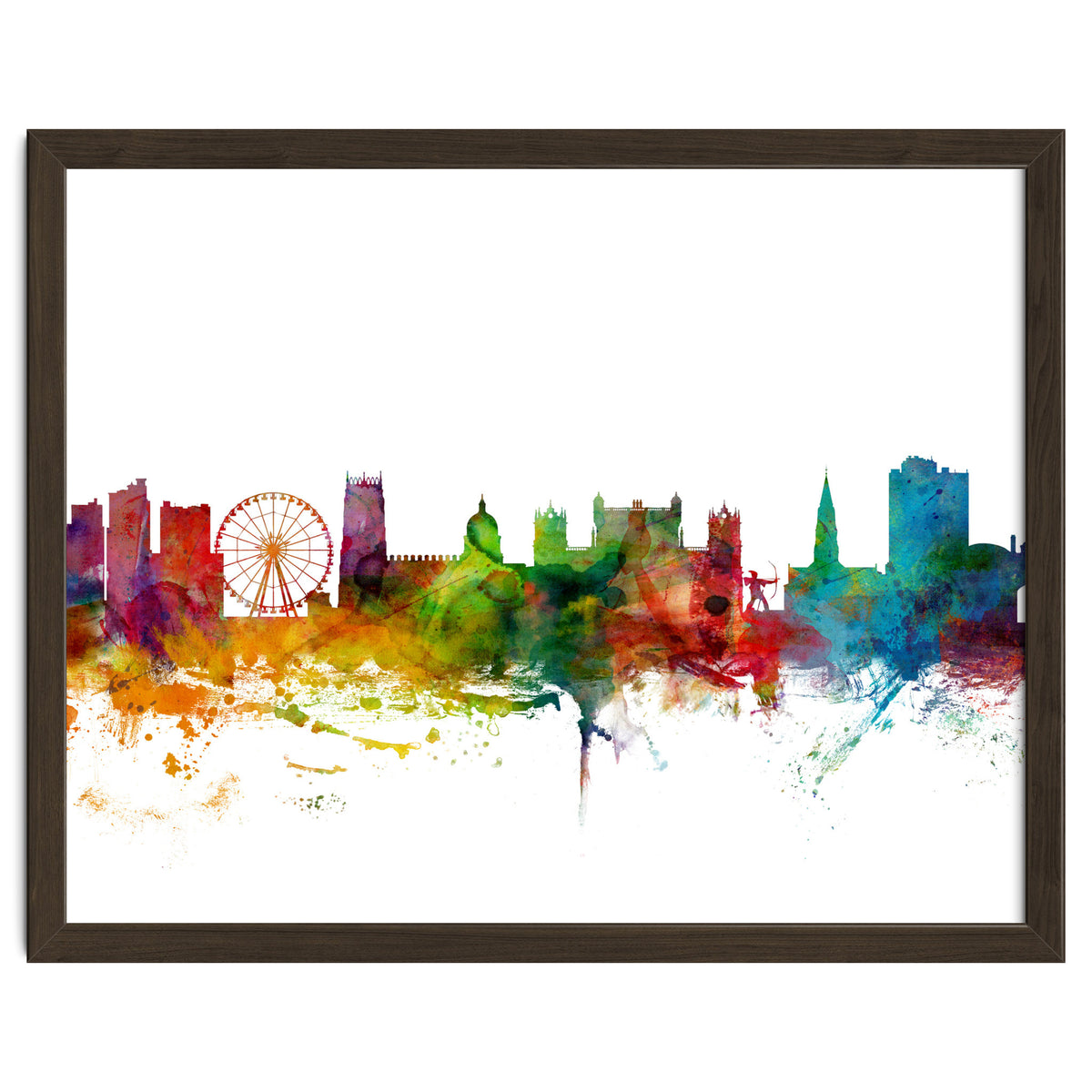 Nottingham England Skyline