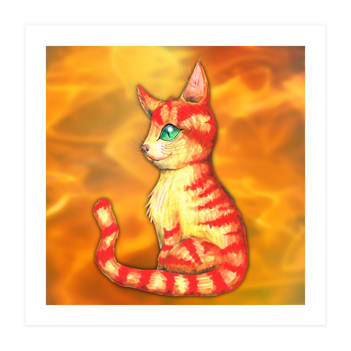 Fiery Cat (Print Only)