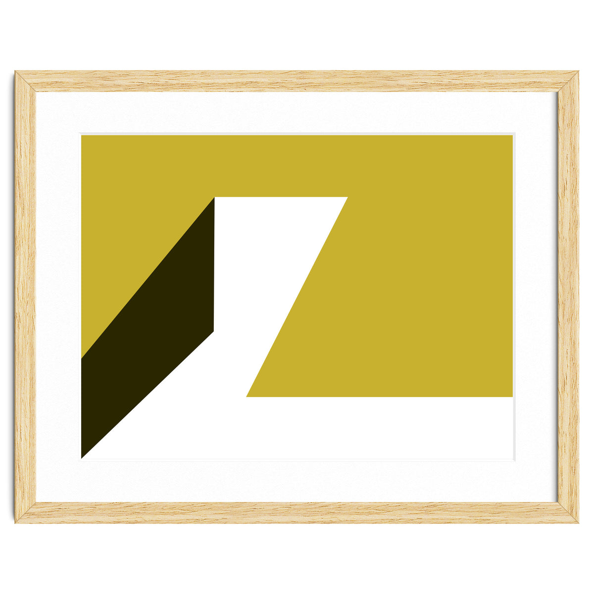 Geometric Shapes No. 78 - mustard, black & white