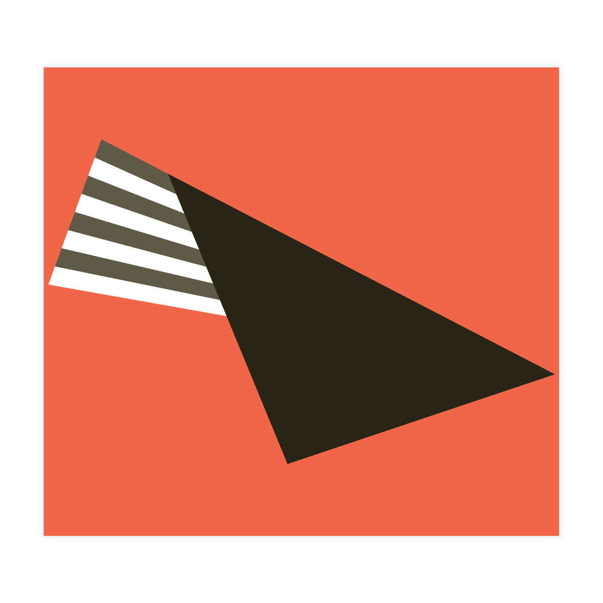 Geometric Shapes No. 75 - pink & stripes (Print Only)