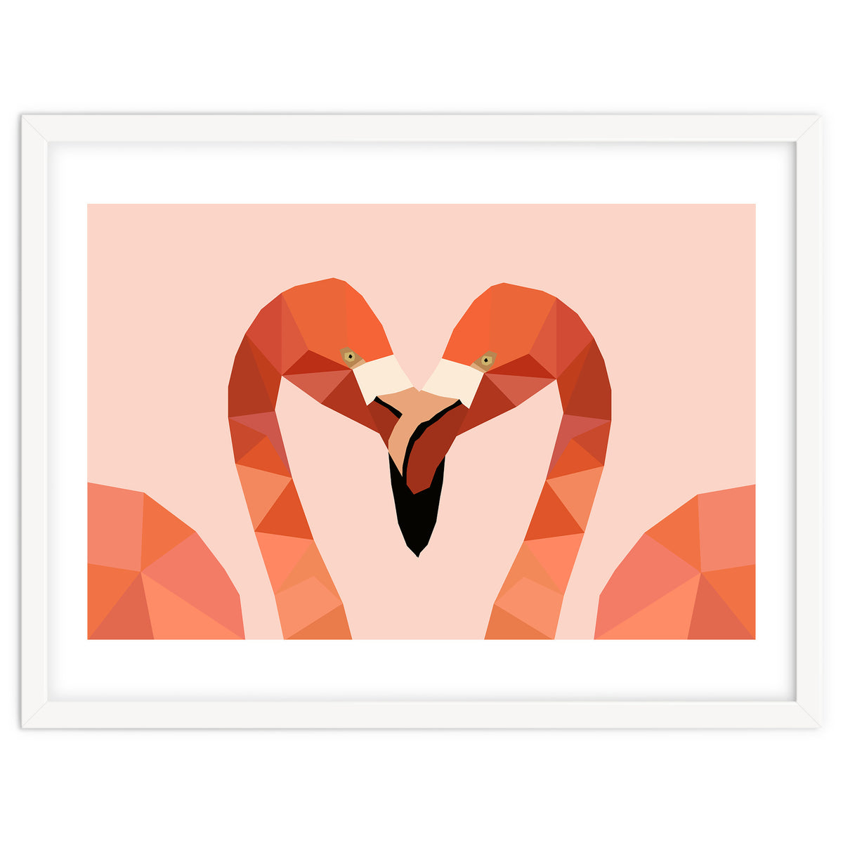 Flamingo Bird Low Poly Art