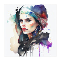 Watercolor Pirate Woman #5 (Print Only)