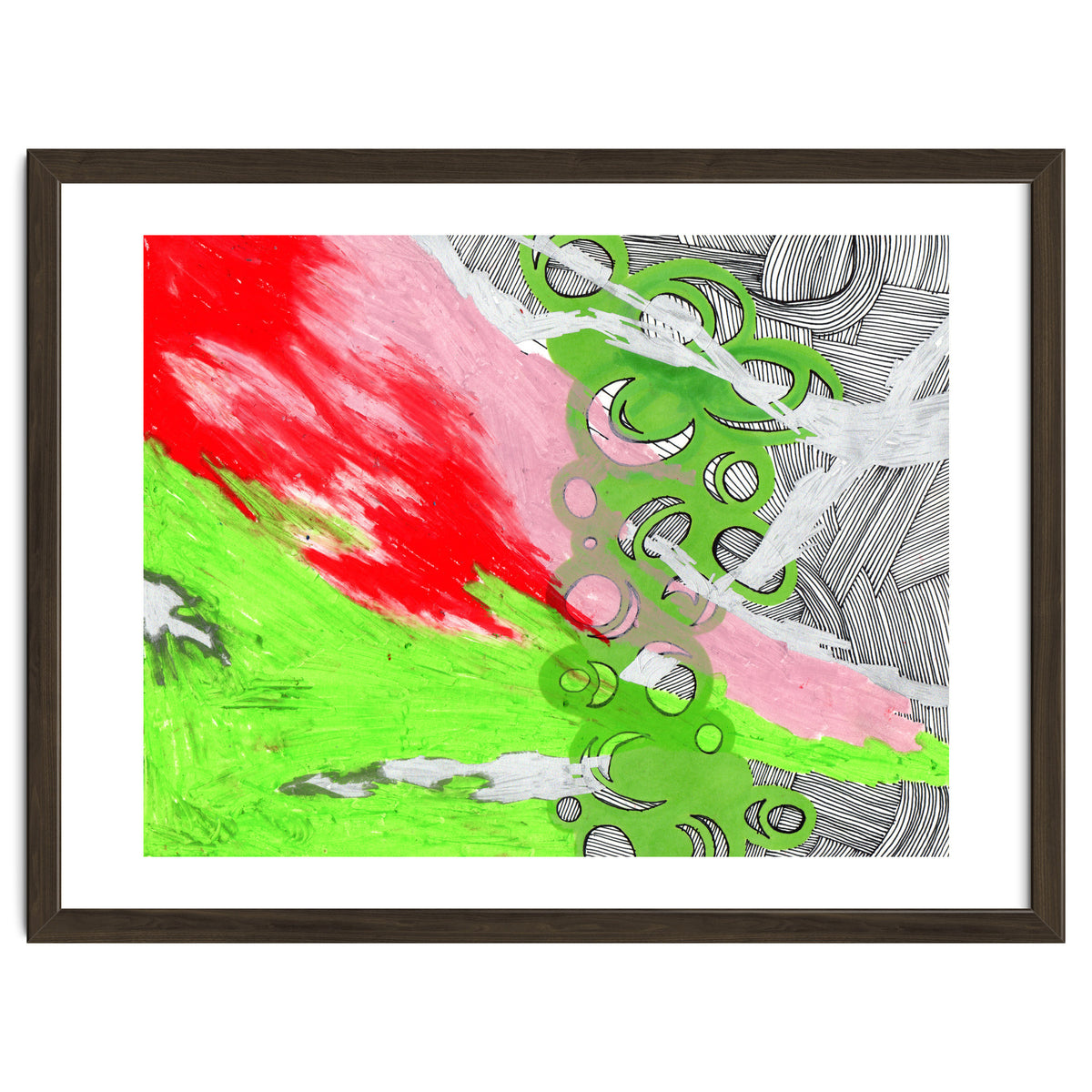 Green and Pink Spill