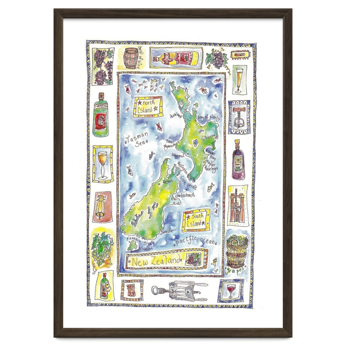 A wine map of New Zealand