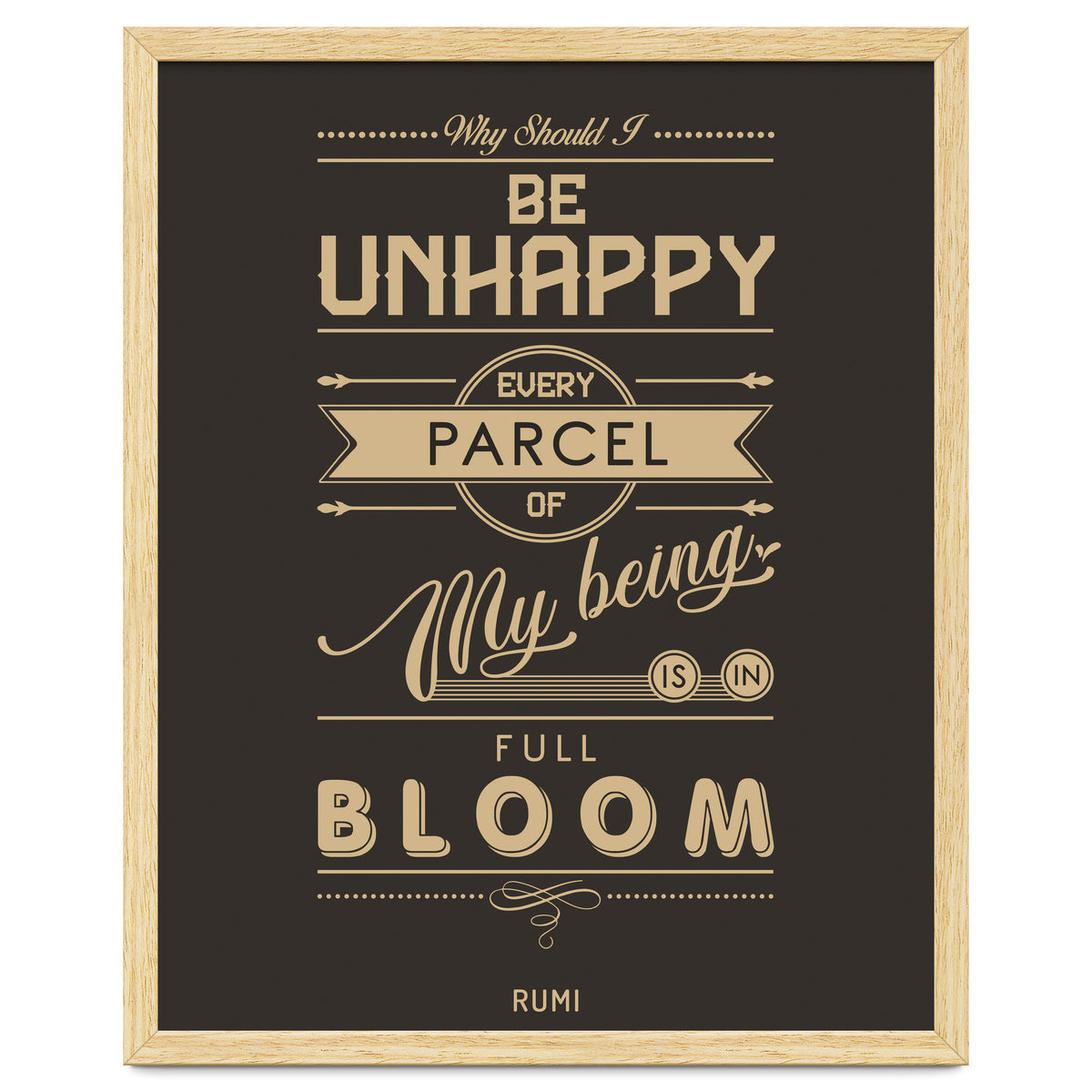 My Being Is In Full Bloom - Rumi Quote Typography