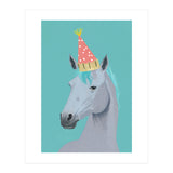 Horse with Party Hat Portrait  (Print Only) thumbnail