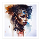 Watercolor African Warrior Woman #8 (Print Only) thumbnail
