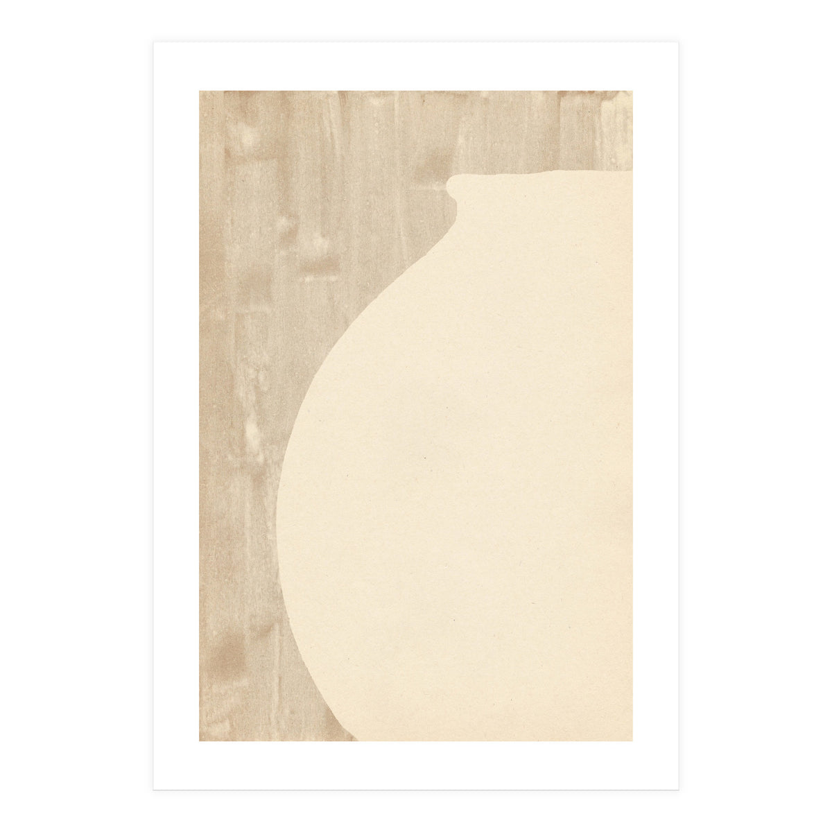 Cream tone vase silhouette (Print Only)