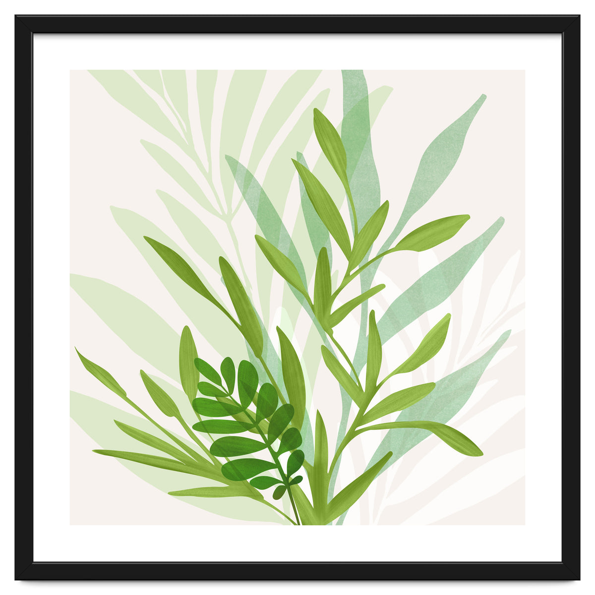 Wild Greenery Abstract Botanical