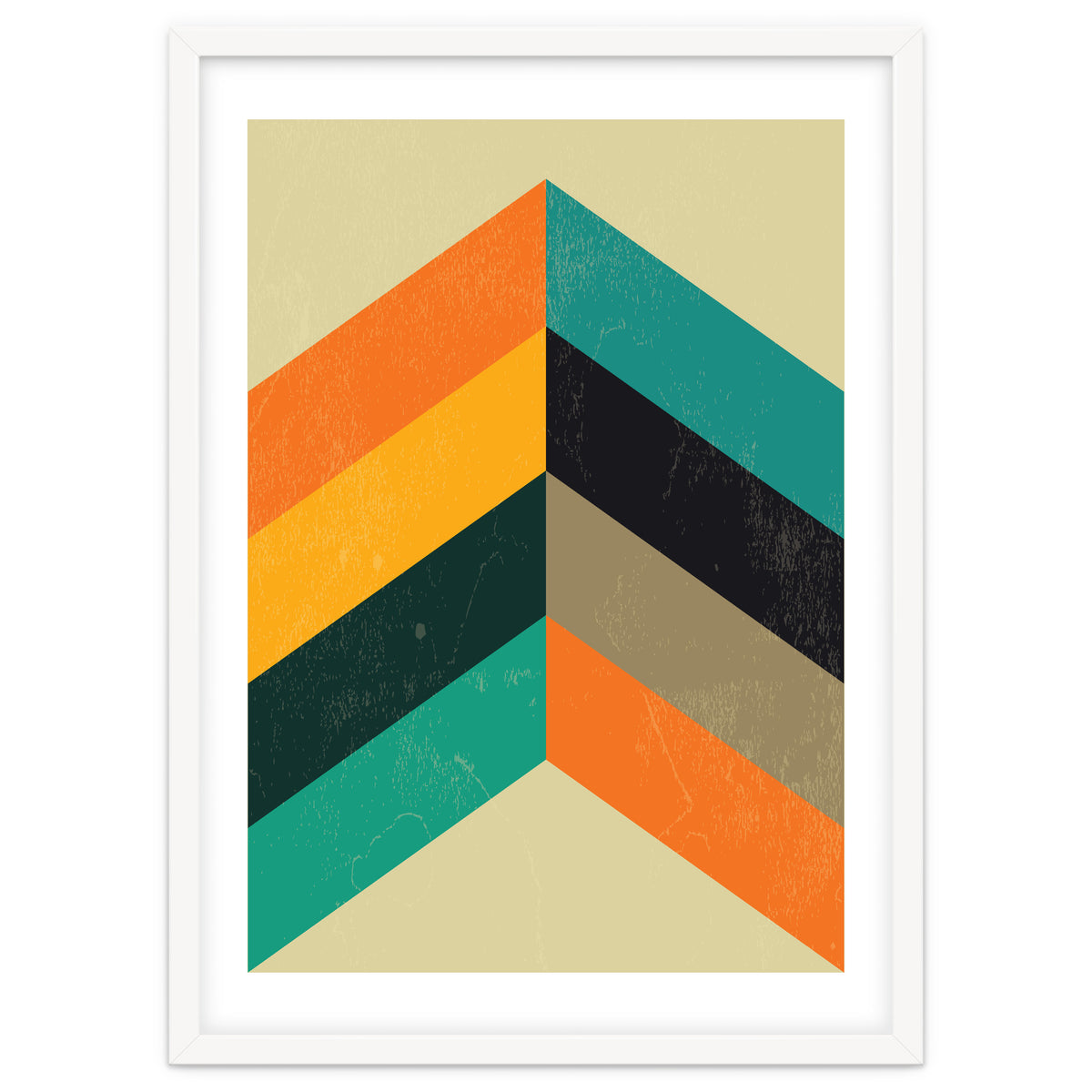 Mid Century Chevron Retro Pop Art