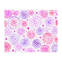 Abstract fireworks pattern in magenta and purple (Print Only)