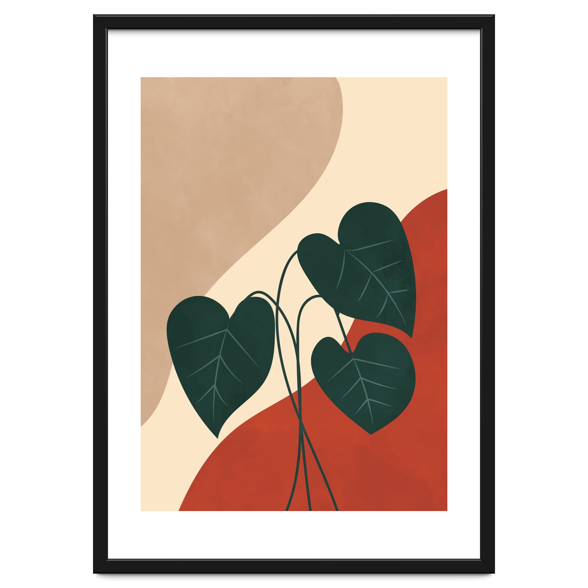 Mid century Botanical Anthurium Plant