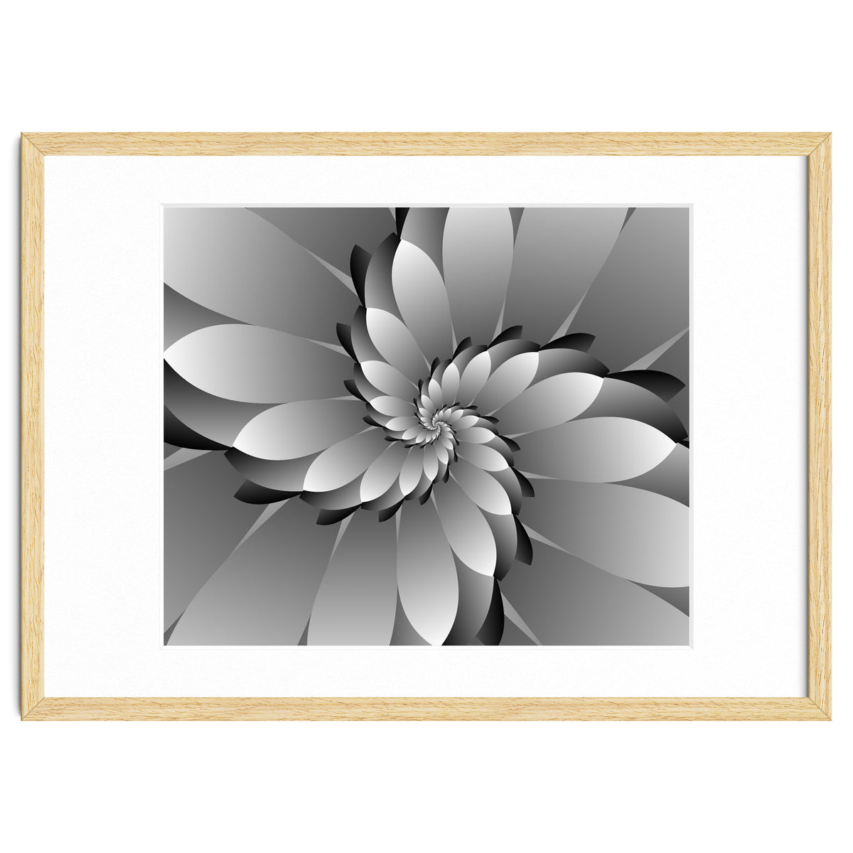 BLACK Floral 3D ART