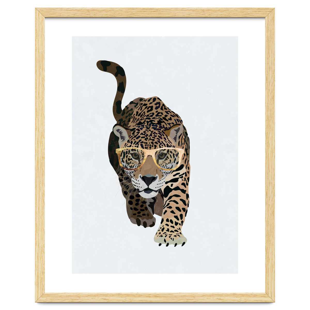 Catwalk Jaguar Wearing Gold Glasses