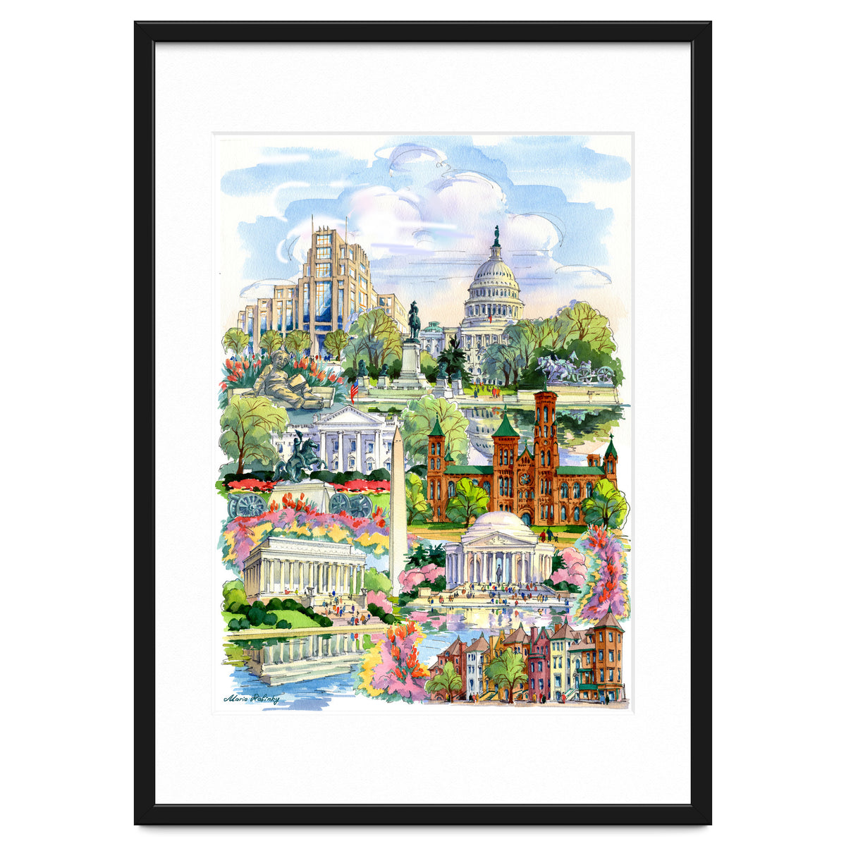 Washington District of Columbia Illustration