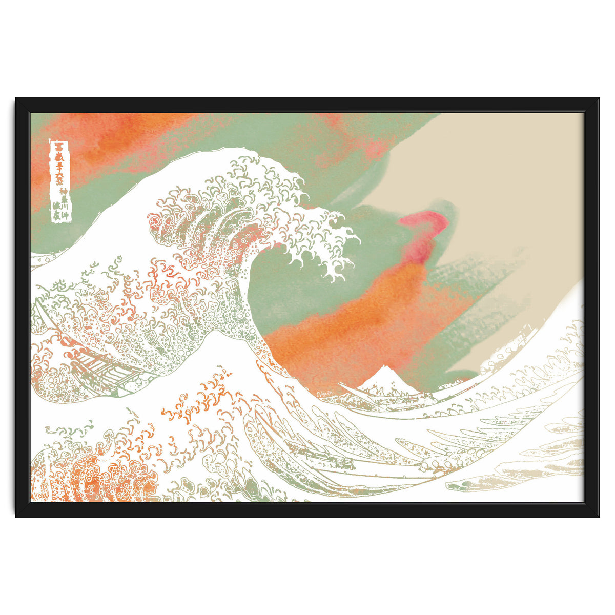 Calm into Great Wave Paint  I